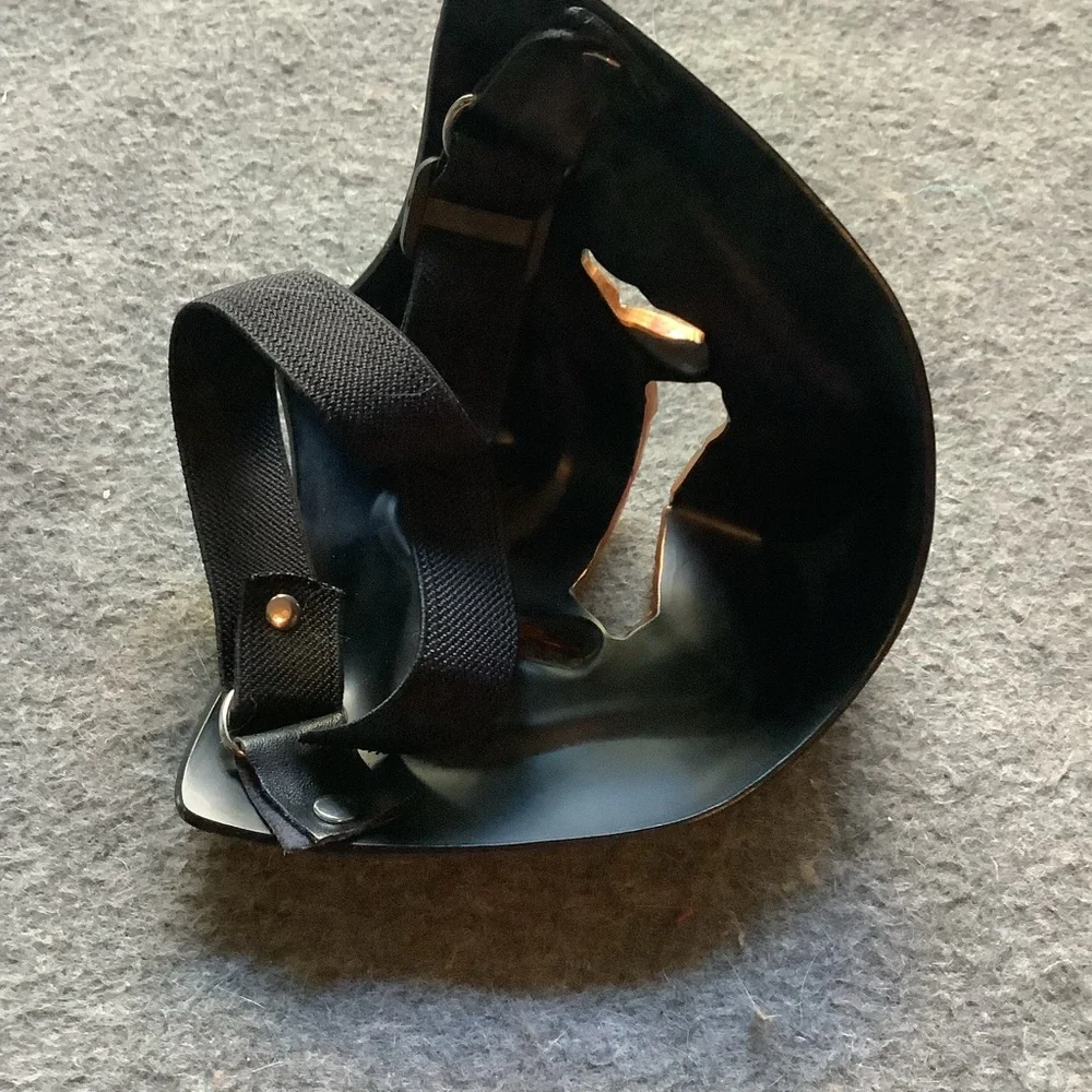 Black and Gold Mask with adjustable strap